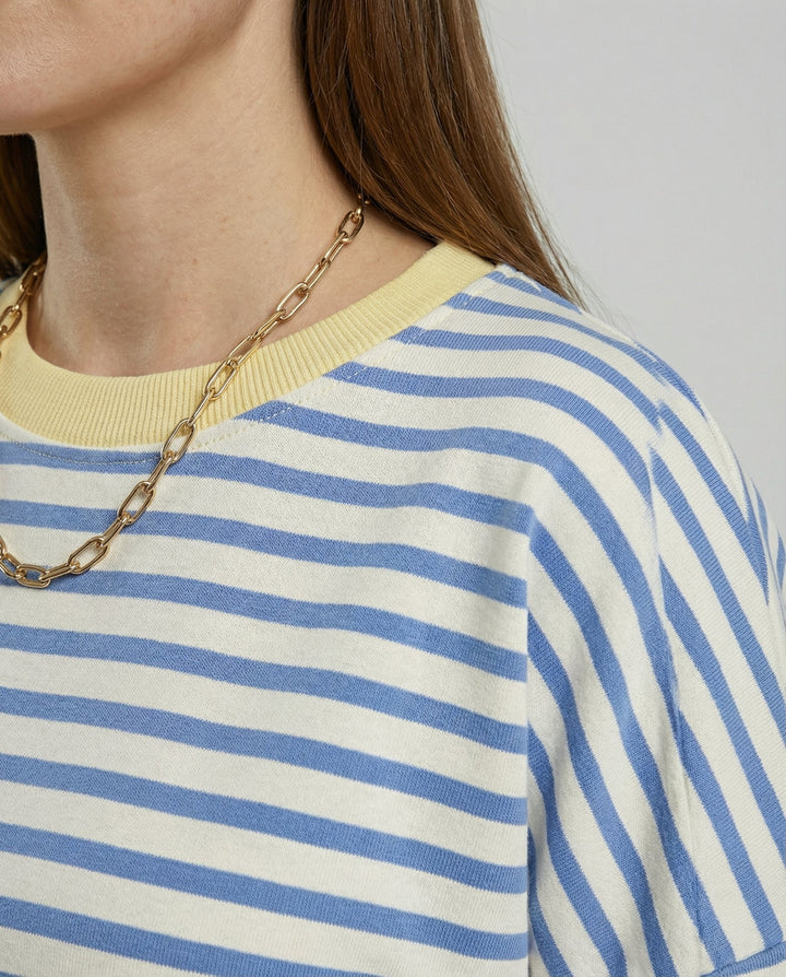 Boxy Sweatshirt Femme Rayé | Avriane