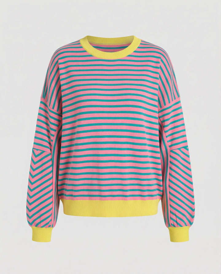 Boxy Sweatshirt Femme Rayé | Avriane