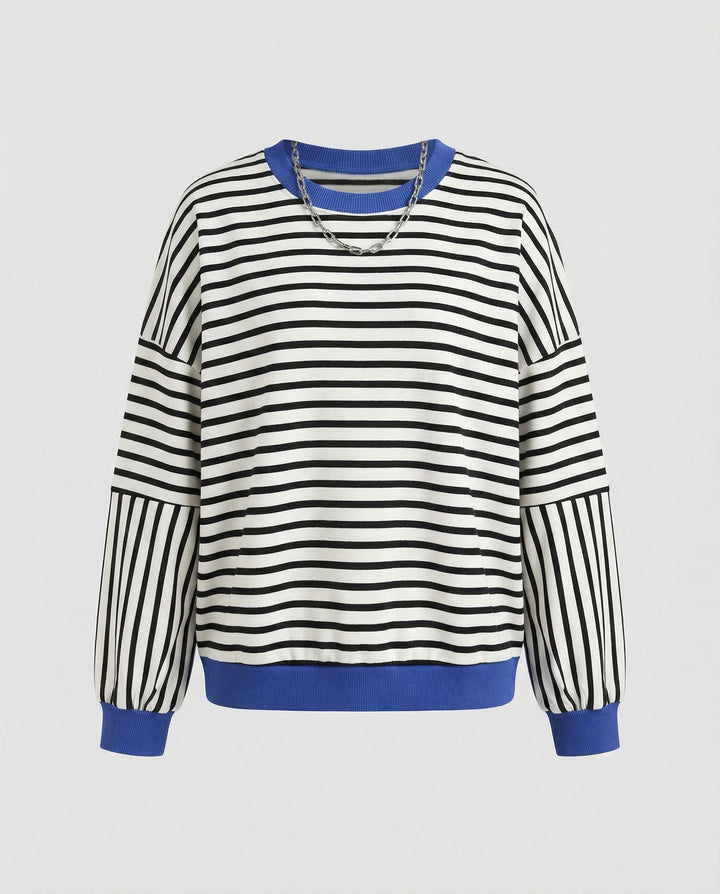 Boxy Sweatshirt Femme Rayé | Avriane
