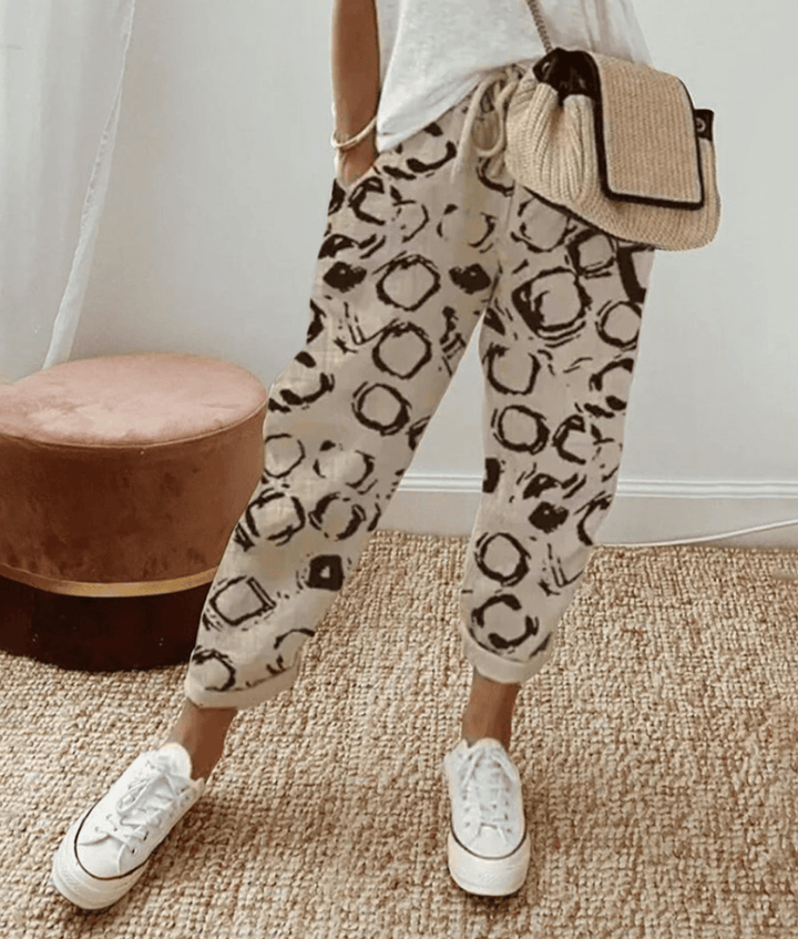 Levoire | Pantalon Élégant en Coton Naturel Beige