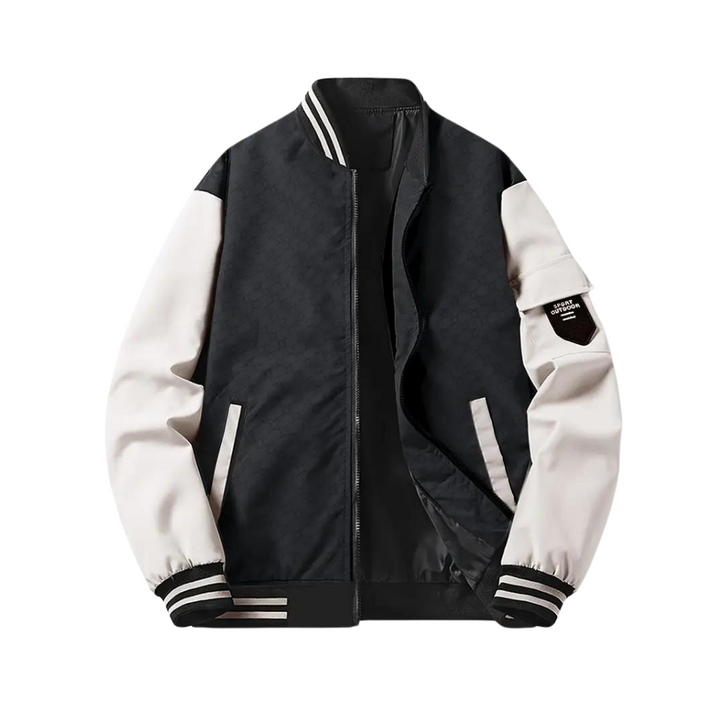 Levoire | Veste Bomber À Carreaux Pour Hommes Noir