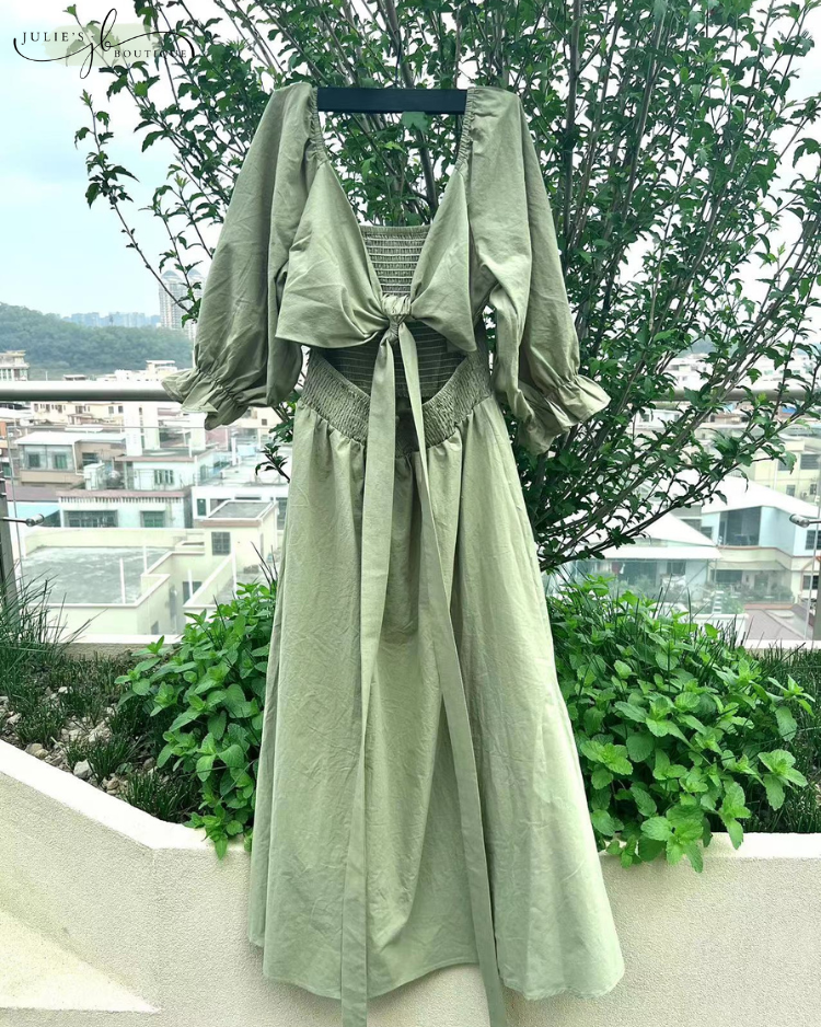 Levoire | Robe Française Avec Manches Volantes