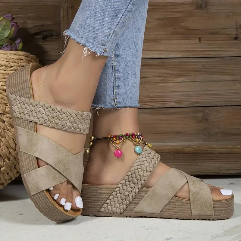 Levoire | Sandales Femmes Plateforme Chaussures D'Été Khaki
