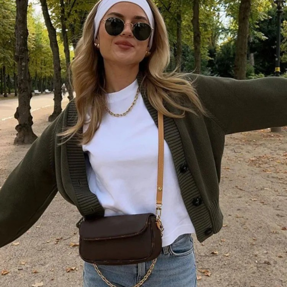 Levoire | Gilet Tricoté Avec Col En V Vert