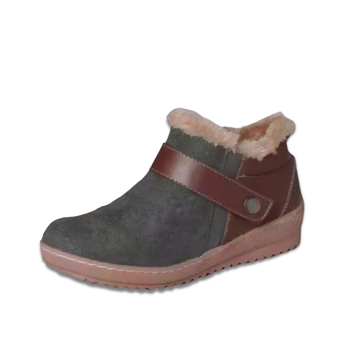 Levoire | Chaussures De Randonnée En Cuir Mokkanahka Antidérapant Chaud Gris