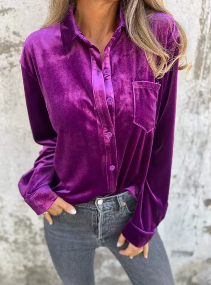 Levoire | Blouse en velours Napilla Liila