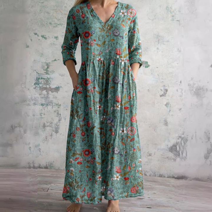 Levoire | Robe Florale Grâce Vert