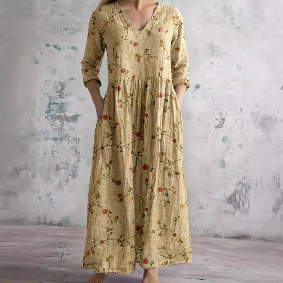 Levoire | Robe Florale Grâce Or jaune
