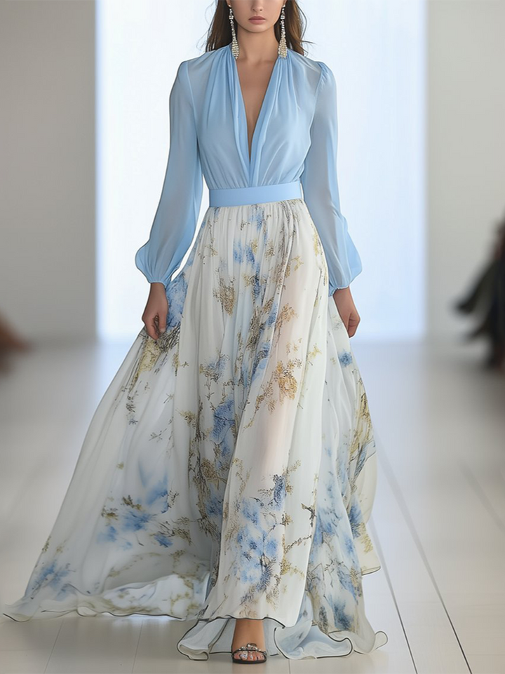 Levoire | Robe Maxi À Imprimé Floral Éblouissant 2XL