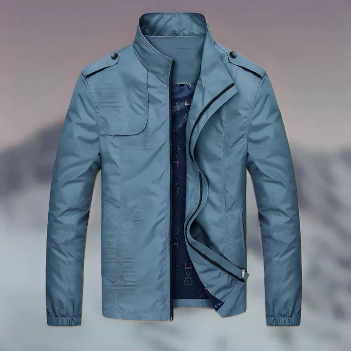 Levoire | Veste moderne à col montant bleu clair