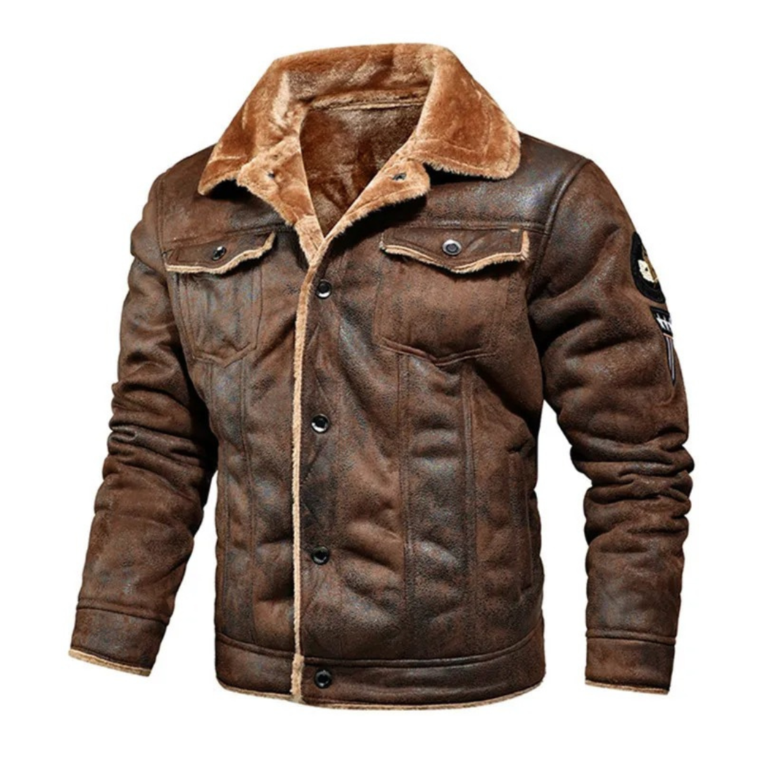 Levoire | Veste En Cuir Chauffante Et Polyvalente Braun