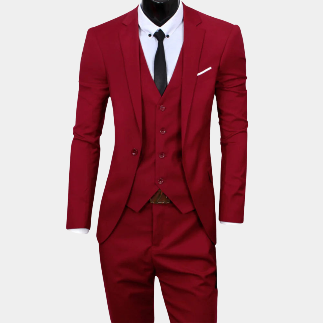 Levoire | Costume Trois Pièces Pour Hommes Rot
