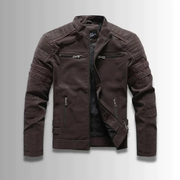 Levoire | VÊTEMENTS BOMBER EN CUIR CHAUD Braun