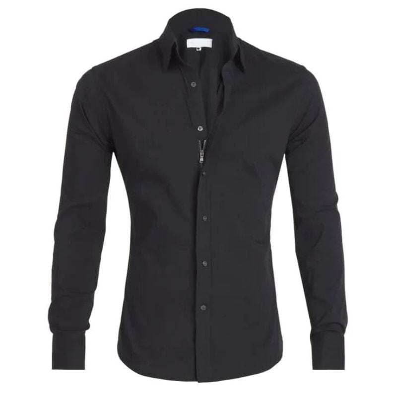 Levoire | Chemise sans tricot avec fermeture éclair Noir