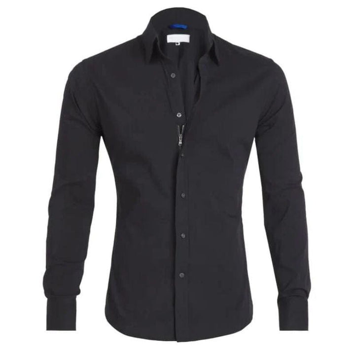 Levoire | Chemise sans tricot avec fermeture éclair Noir