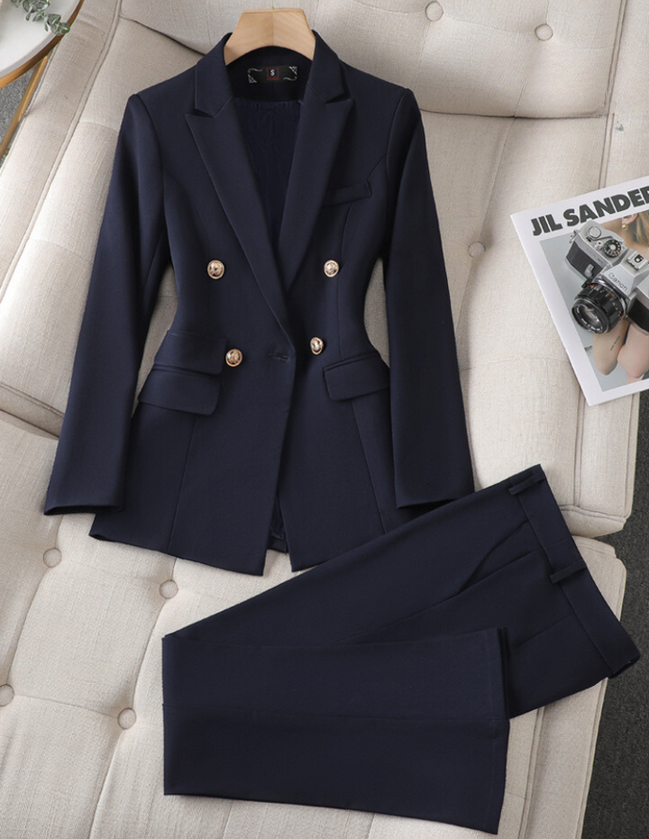 Levoire | Ensemble Blazer-Pantalon Ensemble de veste bleue