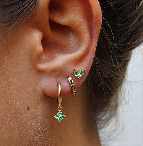 Levoire | Boucles D'Oreilles En Argent Et En Or Ensemble De Clous Et De Boucles D'Oreilles