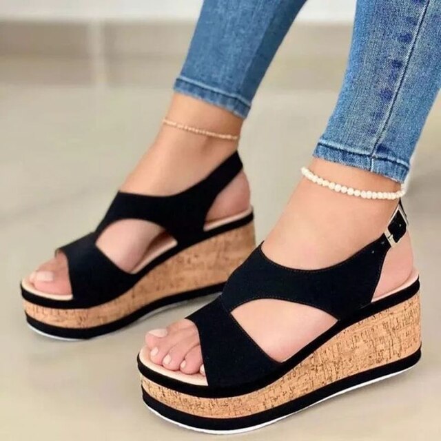 Levoire | Sandales Ouvertes Pour Femmes À Talons Hauts Noir