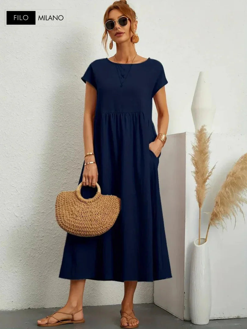 Levoire | Robe Essentielle Elégante Bleu foncé