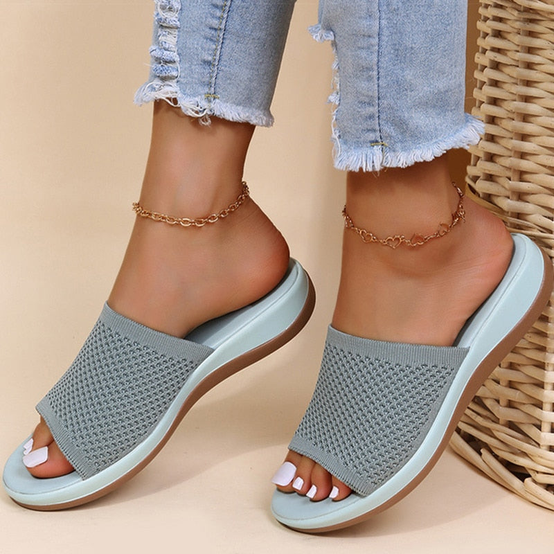 Levoire | Chaussures D'Été Ergonomiques À Enfiler Pour Femmes Bleu clair