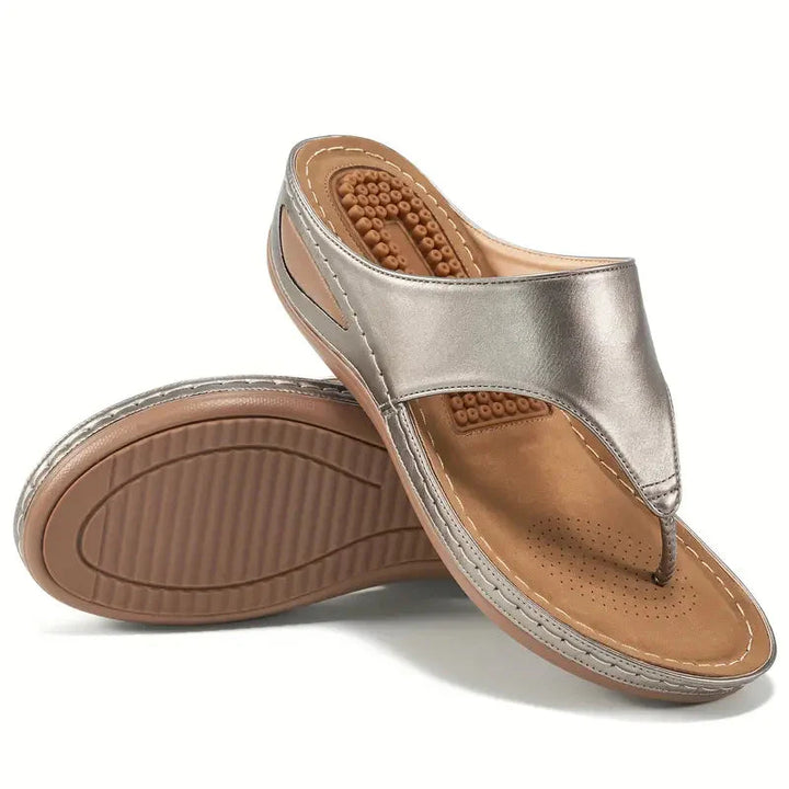 Levoire | Sandales À Talon Compensé Pour Femmes Gris foncé