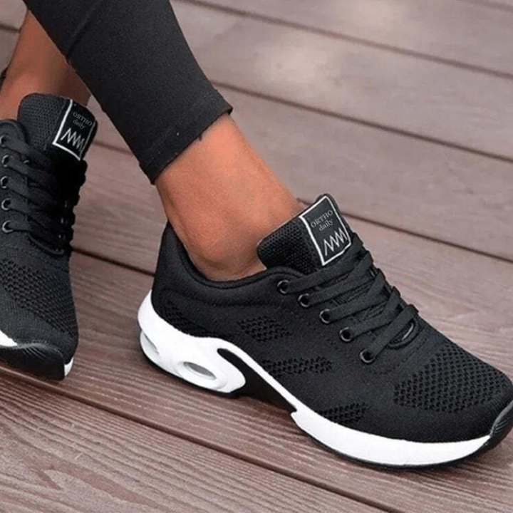 Levoire | Chaussures Semelles Chaussures À Lacets Baskets Femmes Entraîneurs Noir