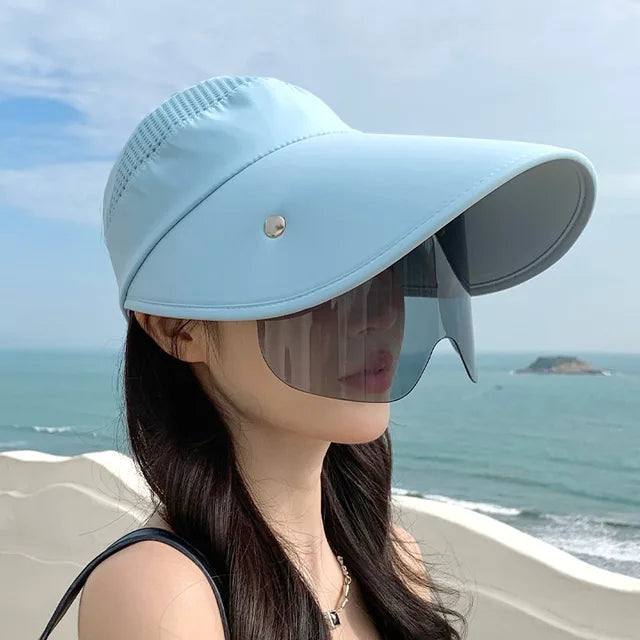 Levoire | Chapeau de cyclisme avec Protection Solaire et Style Élégant pour les Aventuriers d'Été Bleu clair