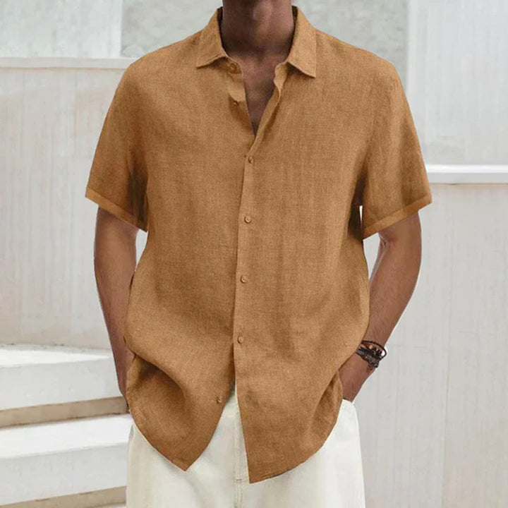 Levoire | Manches Courtes Coupe Décontractée Fermeture À Boutons Vêtements Pour Hommes Khaki