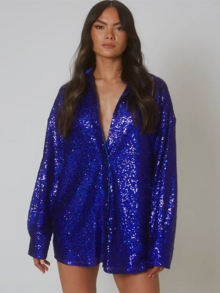 Levoire | Chemise À Paillettes Bleu
