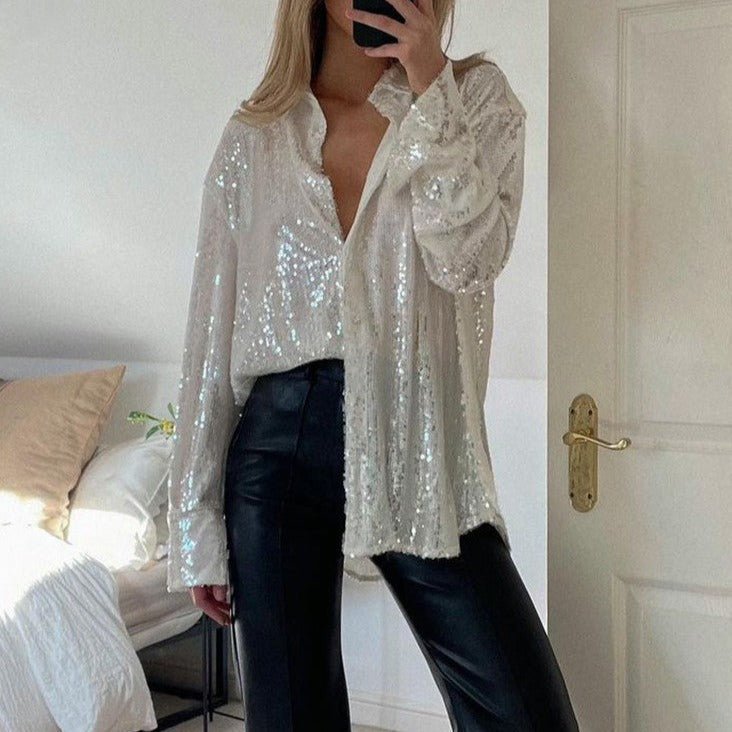 Levoire | Chemise À Paillettes Blanc