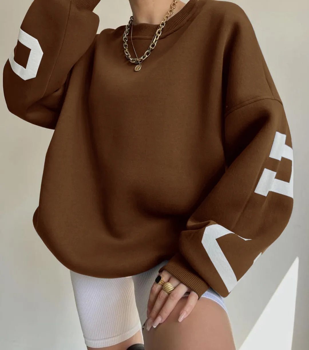 Levoire | Sweatshirt Loose Fit Chaud Pour Femmes Braun