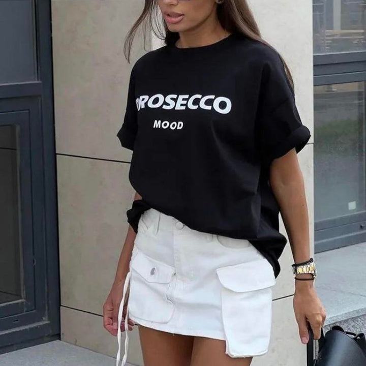 Levoire | T-Shirt Col Rond Coupe Lâche T-Shirts Pour Femmes Vêtements Pour Femmes Noir