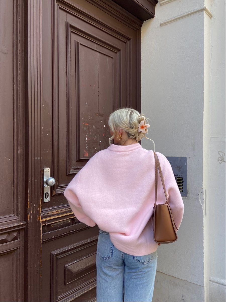 Levoire | Femmes Chaud Rose Tricot Pull