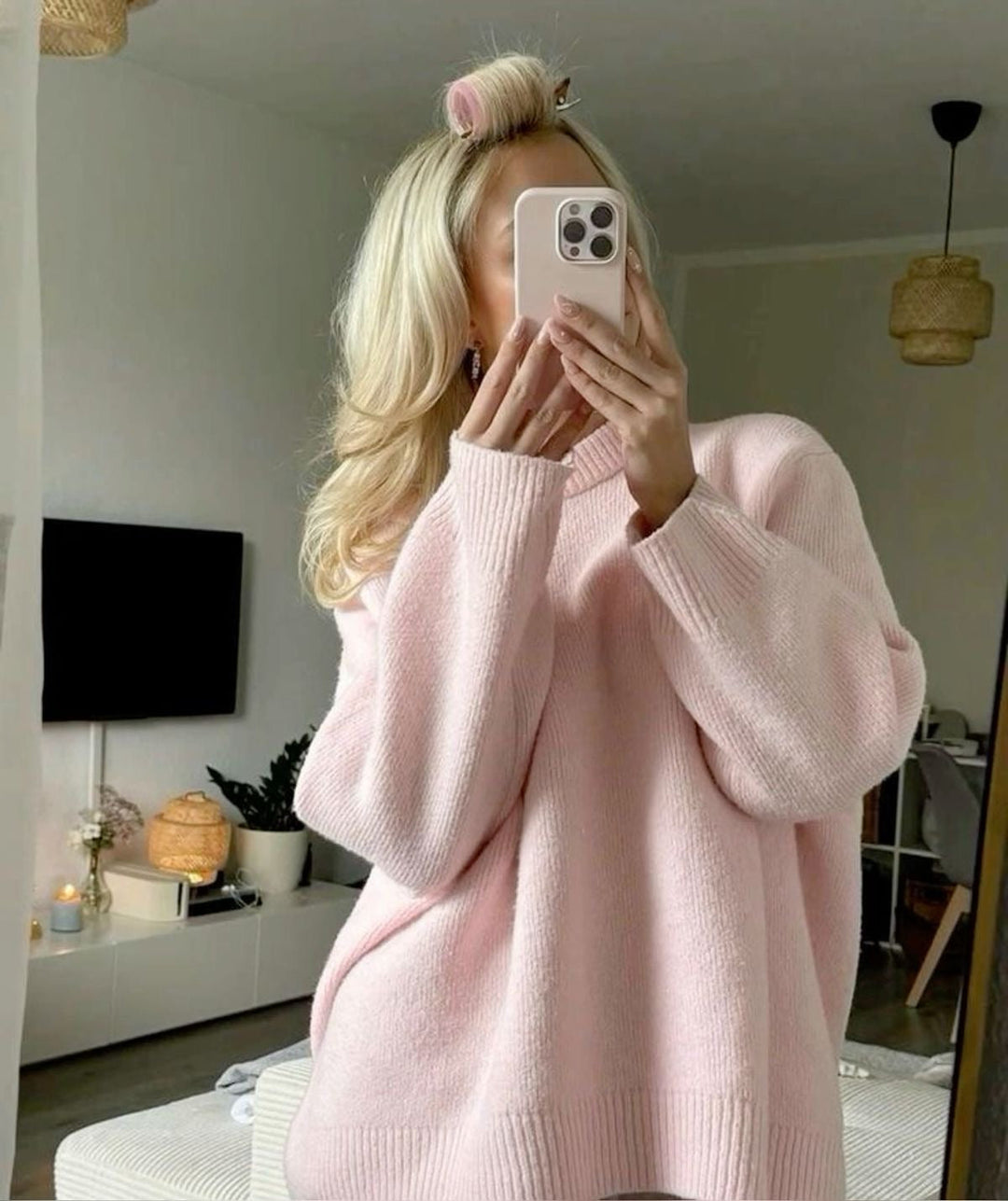 Levoire | Femmes Chaud Rose Tricot Pull