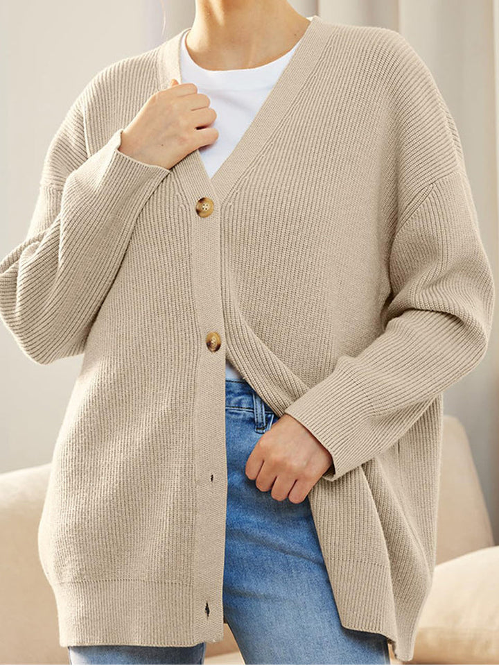 Levoire | Gilet Femme En Tricot Avec Patte De Boutonnage Et Décolleté En V Chameau