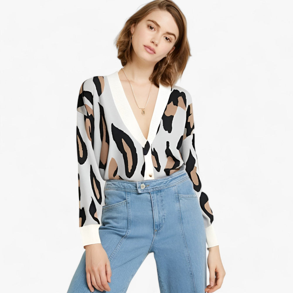 Levoire | Gilet V Décolleté À Manches Longues Gilet Tricoté Vêtements Pour Femmes