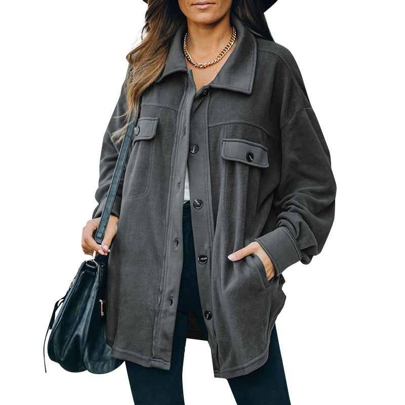 Levoire | Grande Taille Gilet En Polaire Chaud Pour Femmes Avec Boutons Gris