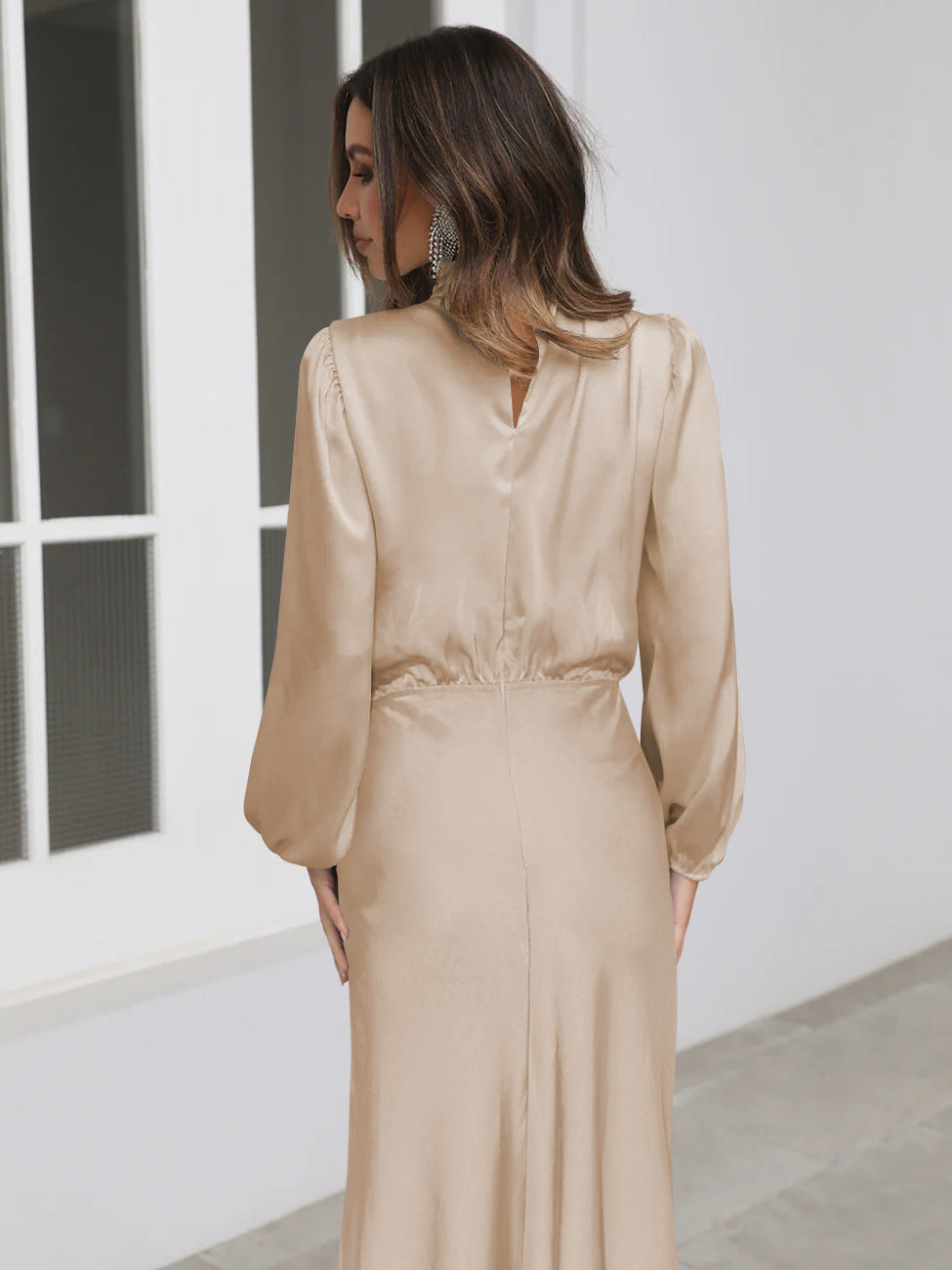 Levoire | Lei Satin Sans Manches Robe Longue