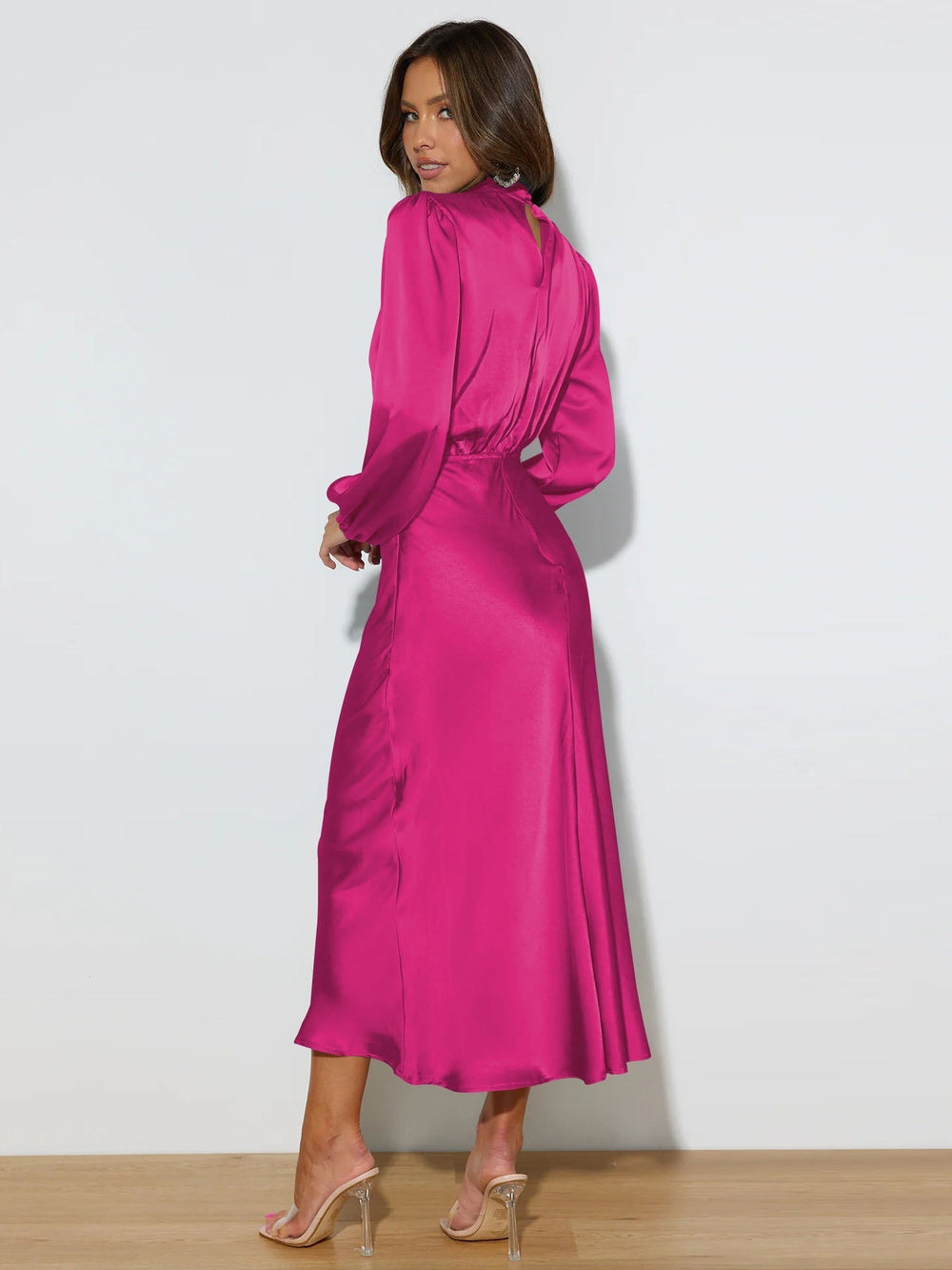 Levoire | Lei Satin Sans Manches Robe Longue