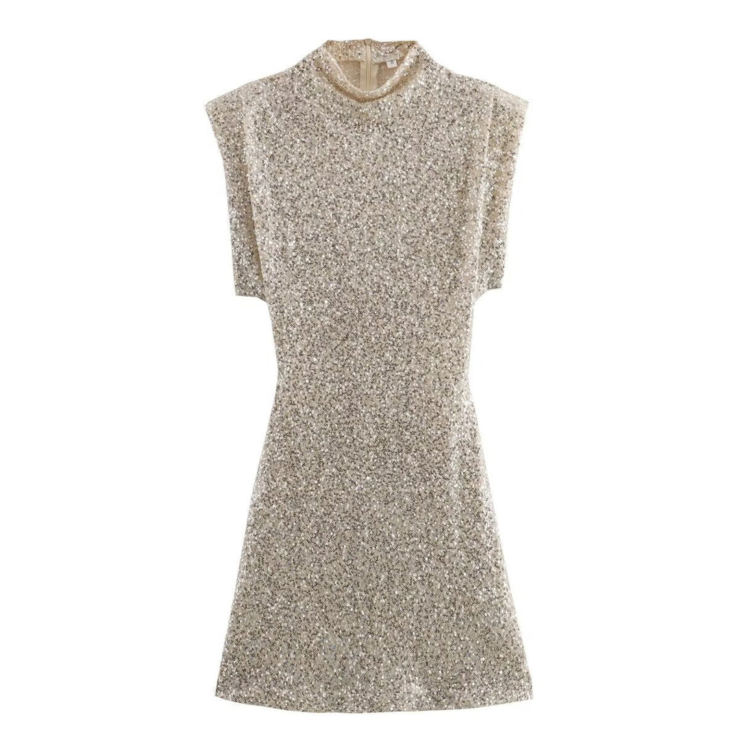 Levoire | Glitzer Robe Glamoureuse Apparence Argent
