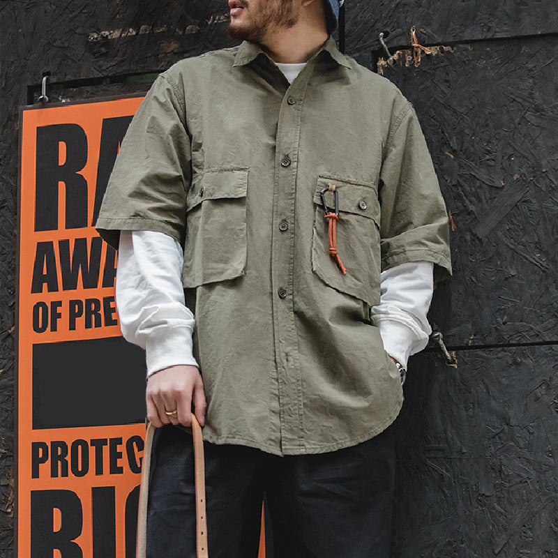 Levoire | Chemise D'Extérieur Vintage À Manches Courtes