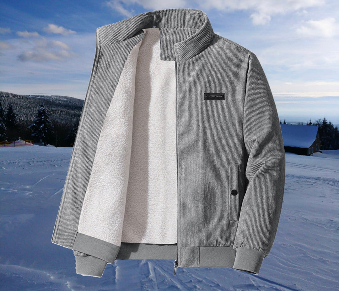 Levoire | Veste En Coton Côtelé Pour Hommes Gris