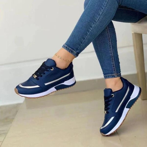 Levoire | Baskets Douces Marche Femme Bleu