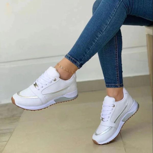 Levoire | Baskets Douces Marche Femme Blanc