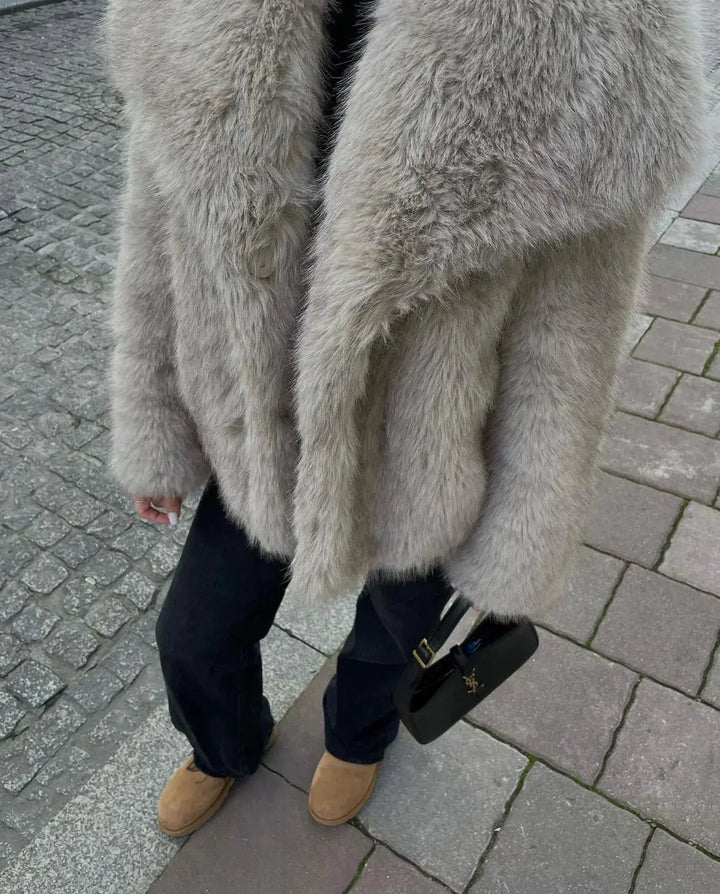 Levoire | Manteau En Fourrure Tendance Avec Col
