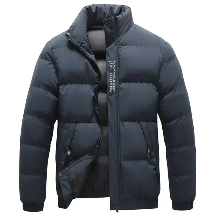 Levoire | Veste Matelassée Confortable Avec Manches Longues, Poches Et Fermeture Éclair Bleu