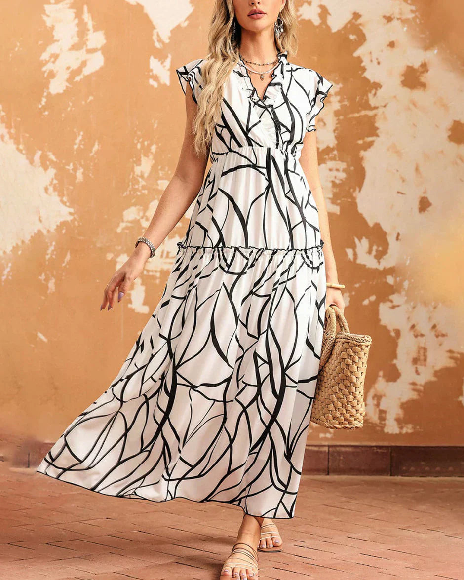 Levoire | Été Robe Classique À Manches Courtes Robe De Loisirs Légère