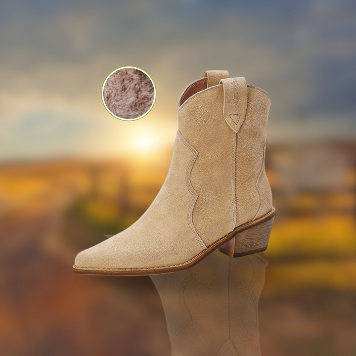 Levoire | Bottes En Cuir Pour Femmes Avec Lacets Abricot turc