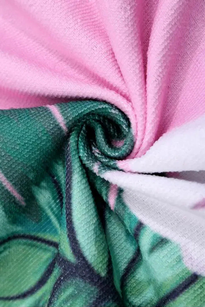 Levoire | Blattgrafik-français Serviette de plage ronde
