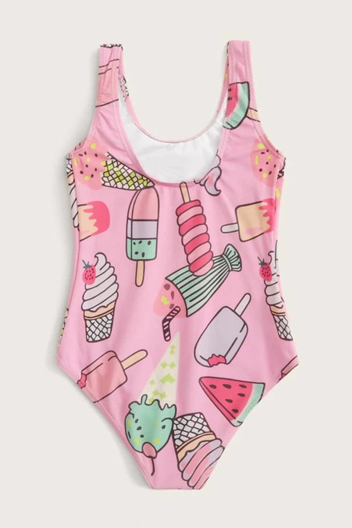 Levoire | Fille Cartoon Graphique Maillot de Bain Une Pièce